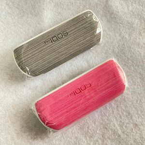 新品　IQOS３専用ケース DUO対応 軽量　ピンク　グレー　2個セット