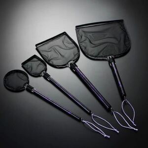  rectangle black base scoop net S.M.L size + round S size 4 pcs set medaka purple selection another net me Dakar scoop net 