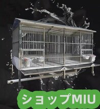 トイレ 犬用 断熱 ケージ 耐荷重500kg 強力推薦★ステンレススチール製 110*75*158cm ユニバーサルホイール トレイ 中型犬用 屋外防雨_画像1