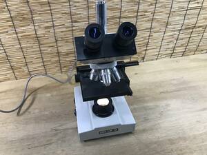 * Kyowa optics * microscope *UNILUX-12* living thing microscope * against thing connection eye lens * micro scope . eye halogen optics physical and chemistry . Gakken . medical care equipment present condition goods 