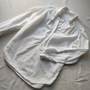 [ beautiful goods ]world basic * shirt long sleeve blouse tunic world white tops white cotton cotton sleeve adjustment possibility 
