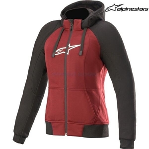 セール特価 アルパインスターズ レディース 4210920 STELLA CHROME SPORT HOODIE JASPER RED BLACK WHITE(3052) サイズ:S