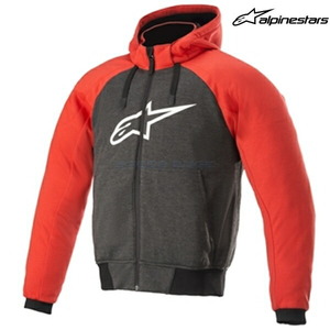 在庫あり アルパインスターズ ジャケット 4207021 CHROME SPORT HOODIE ASIA MELANGE BLACK BRIGHT RED(9303) サイズ:M