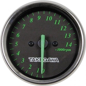 SP TAKEGAWA 05-05-0092 ブラック&グリーン電気式タコメーター 12Vモンキー (FI車対応) (FIconプラス非対応)