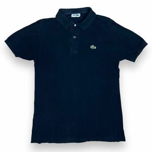 CHEMISE LACOSTE ラコステ 半袖 ポロシャツ フランス製 鹿の子 フレラコ 半袖ポロシャツ ブラック メンズ Sサイズ 