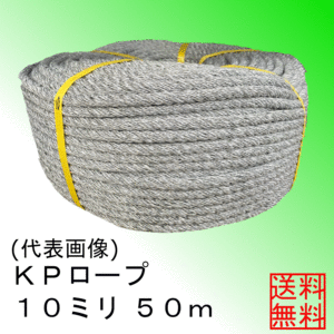 ＜送料無料＞ＫＰ（混撚）ロープ１０ミリ約５０ｍ