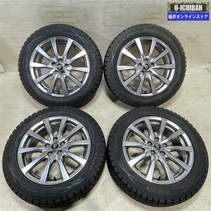 インプレッサ 86 カローラスポーツ 等 ユーロスピードG10 6-16+45 5H100 ダンロップ WM01 205/55R16 16インチ スタッドレス 4本セット 009k