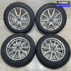 フィット シャトル 等 シュナイダー 5.5-15+50 4H100 ダンロップ WM02 185/60R15 15インチ スタッドレス 4本セット 009