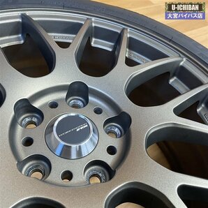 良品! WORK エモーション M8R 18インチ 7.5J +53 5H 114.3 & BS ポテンザ RE004 225/45R18 95W 4本 オデッセイ フォレスター WRX S4 等 004の画像3