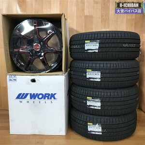 【アウトレット品セット】WORK エモーションT7R kurenai 17インチ 7J +47 4H 100 & ダンロップ ルマンV+ 205/45R17 MAZDA2 E12ノート等 004