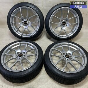 鍛造 BBS RF500 7-17+48 4H100 2022年製 溝あり ダンロップ ルマンV 195/45R17 17インチ 4本セット ロードスター スイフト フィット 002R