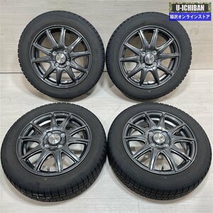 軽自動車 スペーシア N-BOX 等 ファイナルスピード 4.5-14+45 4H100 トーヨー ガリットG5 155/65R14 14インチ スタッドレス 4本セット 009