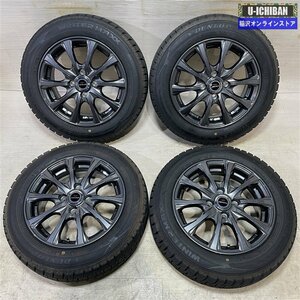 タンク ルーミー 等 AIRNOVA 5.5-14+42 4H100 2021年製 バリ溝 ダンロップ WM02 165/65R14 14インチ スタッドレス 4本セット 009