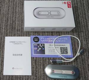 YI オ5-149 YOBYBO CARD20 PRO 完全ワイヤレスイヤホン シルバーホワイト Bluetooth 5.2 ノイズキャンセリング