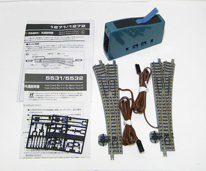 [ N gauge roadbed ]TOMIX /to Mix : electric Point 1271 / 1272: Point control box N-W 5532:3 point set : operation verification settled 