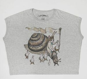 ワイドＴシャツ　フリーサイズ　カタツムリ　ヒグチユウコ　ボリス雑貨店