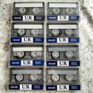 【中古】 maxell UR　 カセットテープ ノーマル 10分 20分 46分 90分 8本セット