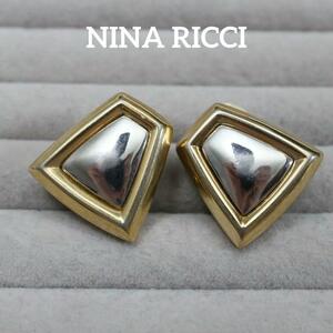 [ anonymity delivery ]NINA RICCI Nina Ricci earrings Gold Vintage 