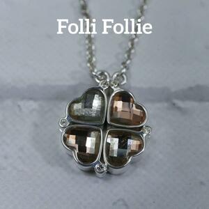 [ anonymity delivery ] Folli Follie necklace silver clover 2WAY 2