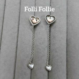 [ анонимность рассылка ] Folli Follie серьги серебряный Heart Stone магнит 