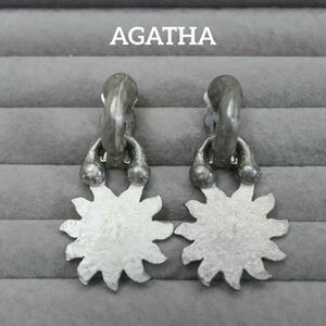 [ anonymity delivery ] AGATHA Agata earrings silver Vintage 