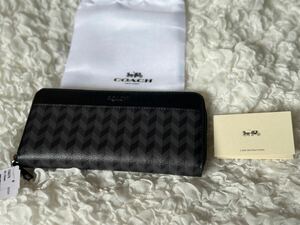 18 新品 COACH コーチ 長財布 ラウンドファスナー F29275