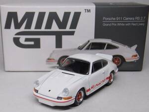 MINI GT★ポルシェ 911 カレラ RS 2.7 グランプリホワイト / レッドリバリー MGT00612-R Porsche 911 Carrera RS White TSM 1/64