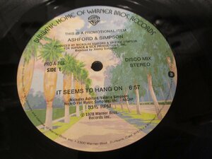 プロモ12インチ 『Ashford & Simpson / It Seems To Hang On』