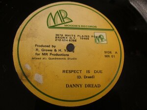 12インチ 『DANNY DREAD / RESPECT IS DUE』　(Z20)　