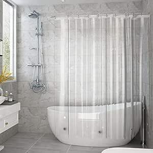 AooHome 防カビ シャワーカーテン 透明 90 × 180cm 防水 バスカーテン ユニットバス 浴室 間仕切り 北欧 クリ