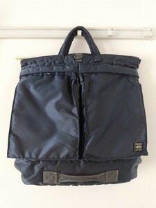 [ бесплатная доставка ] PORTER Porter PX TANKER язык машина 2WAY HELMET BAG(L) шлем сумка железный голубой сумка на плечо темно-синий 