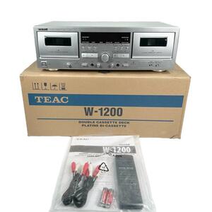 ◆優良美品・元箱付属◆ TEAC ダブルカセットデッキ W-1200(S)