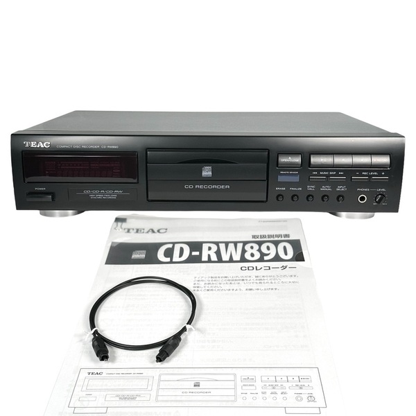 ◆現状品・デジタル再生,録音可能◆ TEAC CDレコーダー ブラック CD-RW890-B