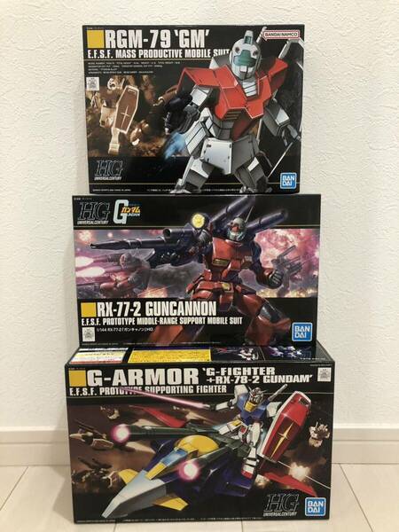 新品未開封！HGUC 1/144 Gアーマー RGM-79 ジム HG ガンキャノン RX-78ガンダム ガンプラ 検索mg rg pgジム改カスタムスナイパーキャノン