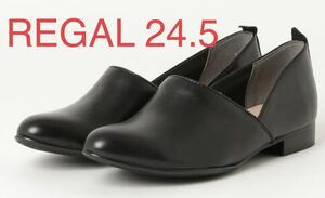 リーガル レディース REGAL Ladies アーモンドトウフラットパンプス 靴　　24.5cm 