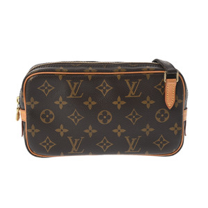 銀蔵 中古 LOUIS VUITTON ルイヴィトン モノグラム ポシェット マルリーバンドリエール M51828 ブラウン モノグラムキャンバス ランクB