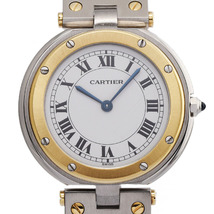 CARTIER カルティエ パンテール ヴァンドーム - ボーイズ SS/YG 腕時計 クオーツ アイボリー文字盤 Aランク 中古 銀蔵_画像5