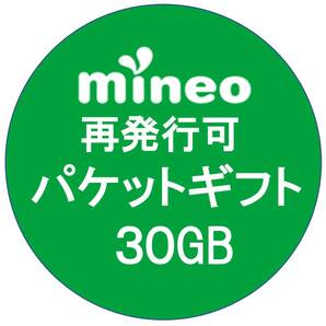 mineo(マイネオ) パケットギフト30GB（9,999MB X 3）再発行可の画像1