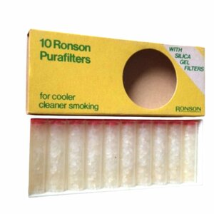 ★同梱可・1円・未使用・現状品★ ロンソン（RONSON） フィルター 純正スペア★ RHL-1000・10本入シリカゲル・ 黄箱★V257