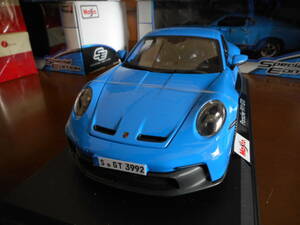 ★★1/18 Maisto マイスト ポルシェ 911 ブルー 2021 4.0 Porsche 911 GT3 992 Blue★★