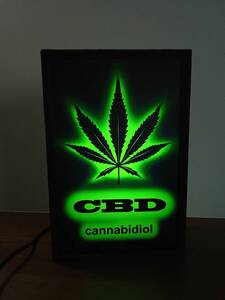 大麻 CBD カンナビジオール ロック ヒップホップ レゲエ インテリア テーブル カウンター サイン 看板 玩具 置物 雑貨 LEDライトBOXミニ