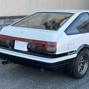 無事故ボディ程度良好 S61年 AE86 後期 トレノ 3ドア GTアペックス デジタルメーター RSワタナベホイール 白黒 頭文字D ハチロク レビンの画像5