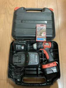 BLACK&DECKER SX5000 12V コードレスインパクトドライバー本体　急速充電器　バッテリー2個　動作確認済み