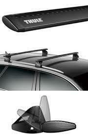 THULE スーリー AUDI A4 8E# セダン 754 7112B 118cm 1212 ウイングバーEVO ブラック アウディ　キャリアベース ルーフキャリア