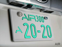 【送料無料】AIR エアー 字光式ナンバー 光るナンバー 2枚SET 即納　ライセンスプレート LEDナンバープレート 車検対応_画像2