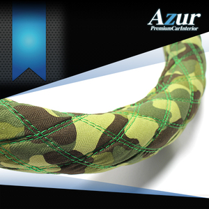 [Azur アズール] ハンドルカバー ふそう NEWファイター(H11.4～) 迷彩グリーン 2HSサイズ（外径約45～46cm）