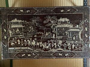 【某有名収集家さんからの買取品】18世紀　古美術　中国美術　文机　経机　螺鈿細工　朝鮮美術