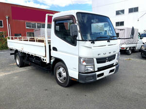 * Heisei era 24 year Mitsubishi Canter 3t long flat deck carrier iron plate ETC spare inspection . delivery possibility *