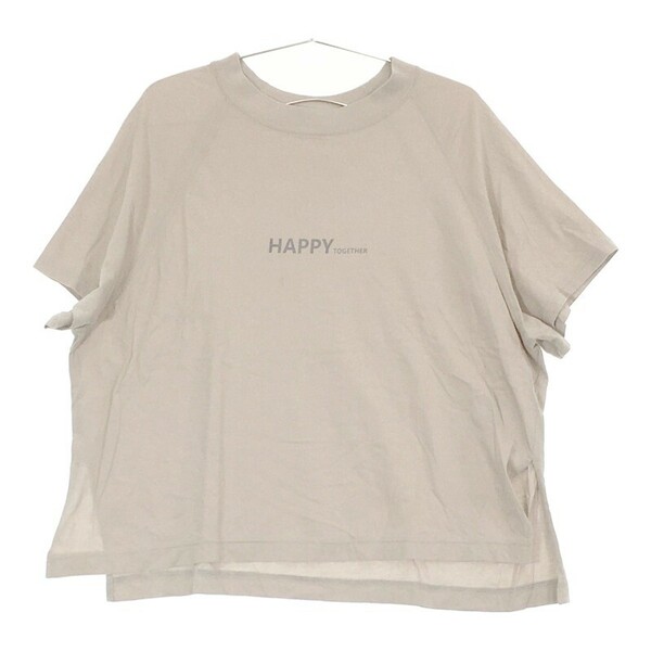 【30665】 upper hights アッパーハイツ 半袖Tシャツ カットソー グレー サイズL相当 ゆったり カジュアル レディース