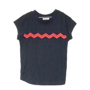 [29693] Familiar Familia short sleeves T-shirt cut and sewn size 160cm black French sleeve crew neck casual simple Kids 